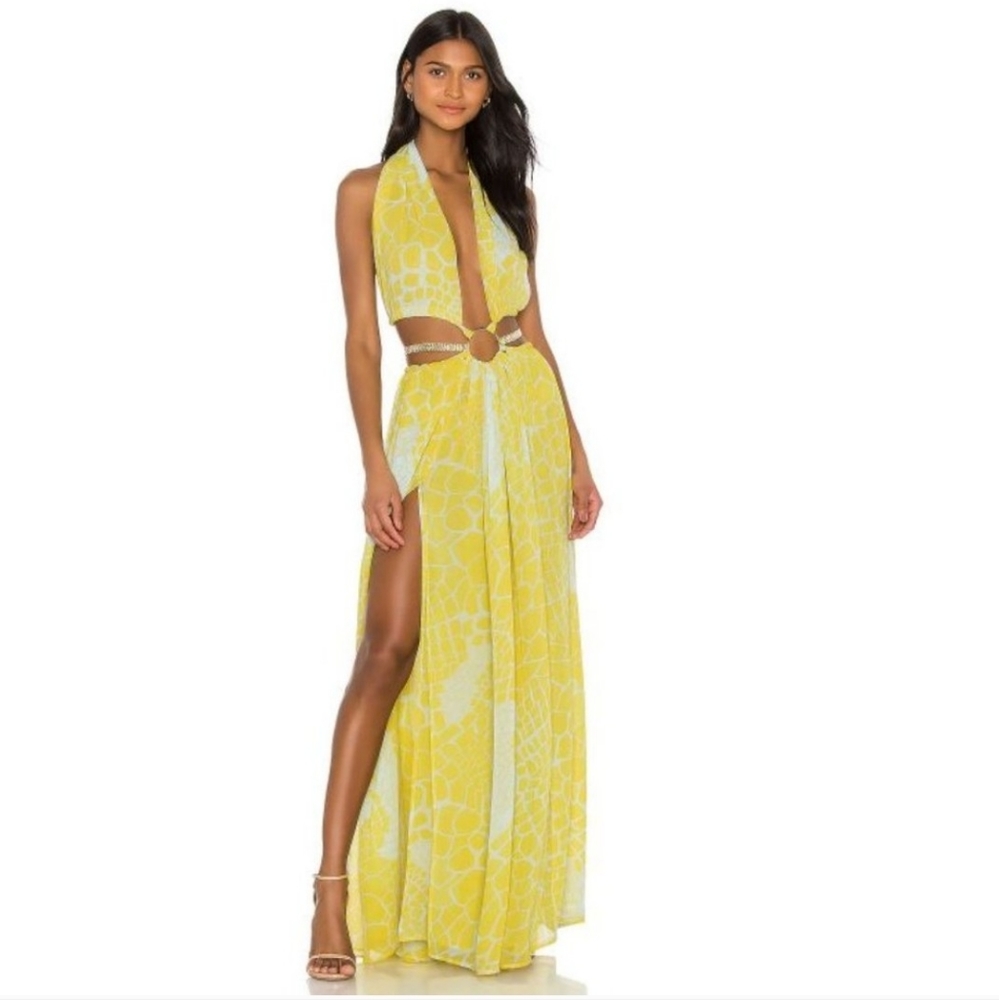 Sahara neon maxi dress
